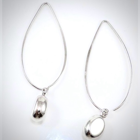 Silpada Vintage Sterling Silver larger sz drop silver bead threader earr… - Picture 7 of 10